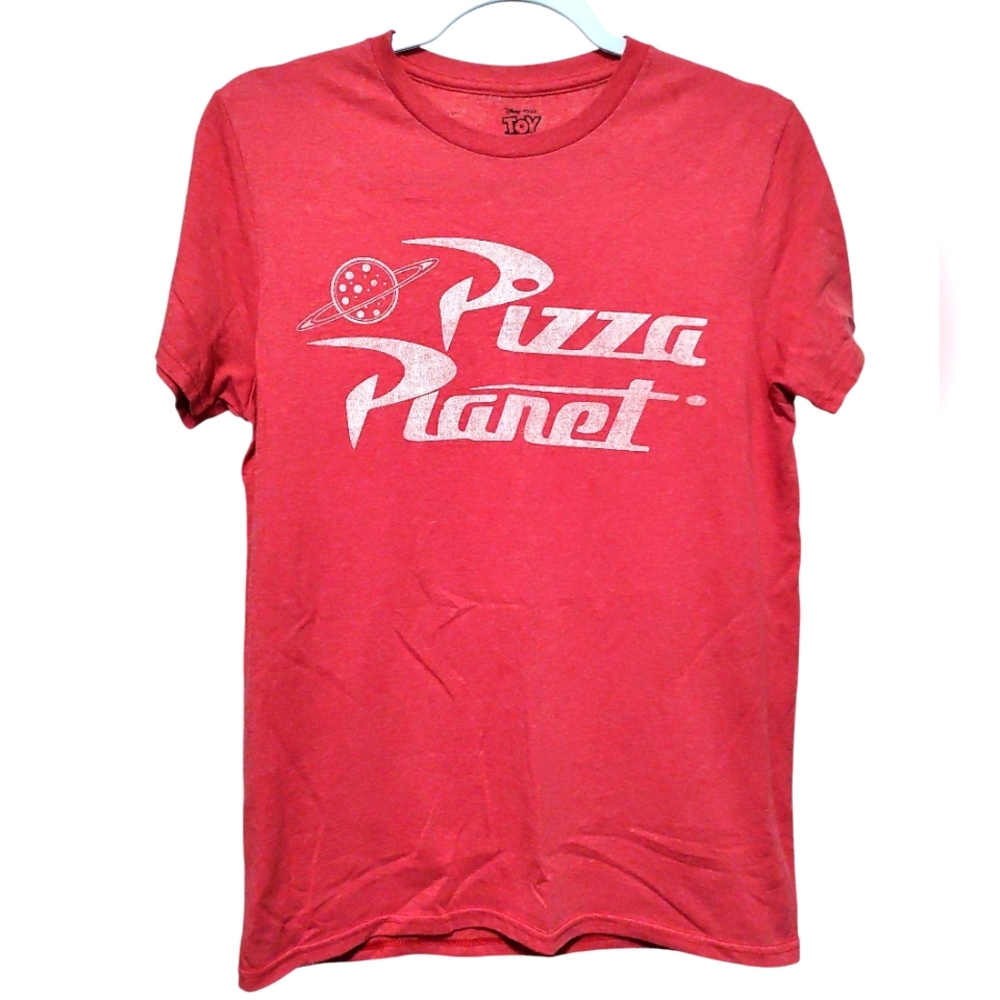 Disney Toy Story Red Pizza Planet Men's Graphic T-Shirt Small